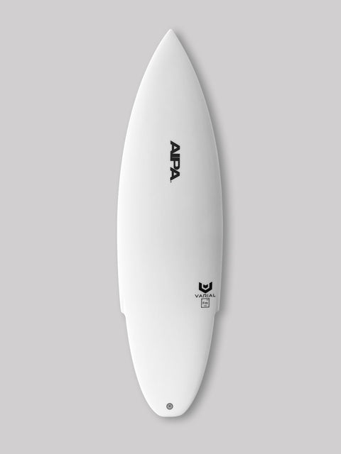5'7" x 19 1/2" x 2 1/2" 28.1L Varial Foam core and Infused Glass for a long lasting, highly responsive board Plenty of surface area up front for paddle and surf speed Refined pulled in tail section for maneuverability and control Ideal for shoulder to overhead conditions+ Ideal for intermediate to advanced shortboarders Standard Glass: 4 + 4oz deck, 4oz bottom  Polyester Resin  Quad Fin, Futures Black