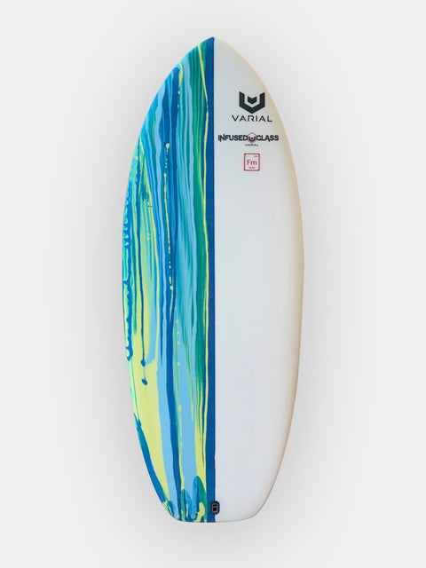 Foil surfboard. Made with the latest Varial Foam and Infused Glass surf tech. Multiple color and lengths available.