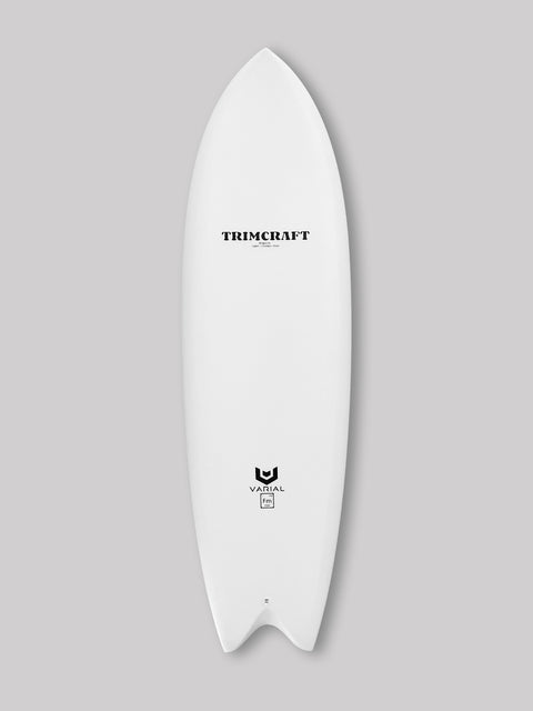 5'8" x 20 1/4" x 2 1/2" For the softer, quicker waves that fits between your shortboard and a keel fish Plenty of volume, but refined in the tips to stay sensitive and not fight your transitions between shortboard and alternative Good for knee high to overhead. Airs, tubes, slop, slashes…Covered 100% made in the USA Polyester Resin Strong Infused Glass Technology: 6 + 4oz deck, 6oz bottom  Twin Fin, Futures - White Wills Fish